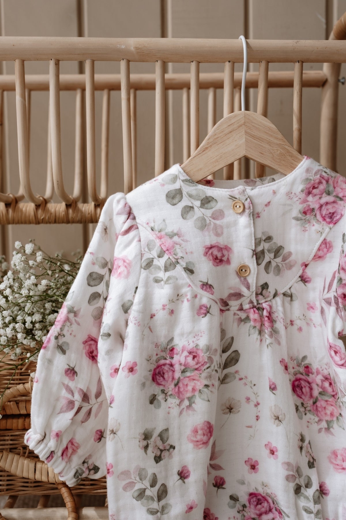 Flora Petal Muslin Baby Dress