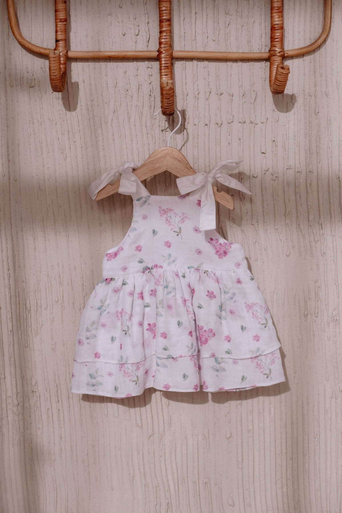 The Ivory Bloom Tie-Strap Dress