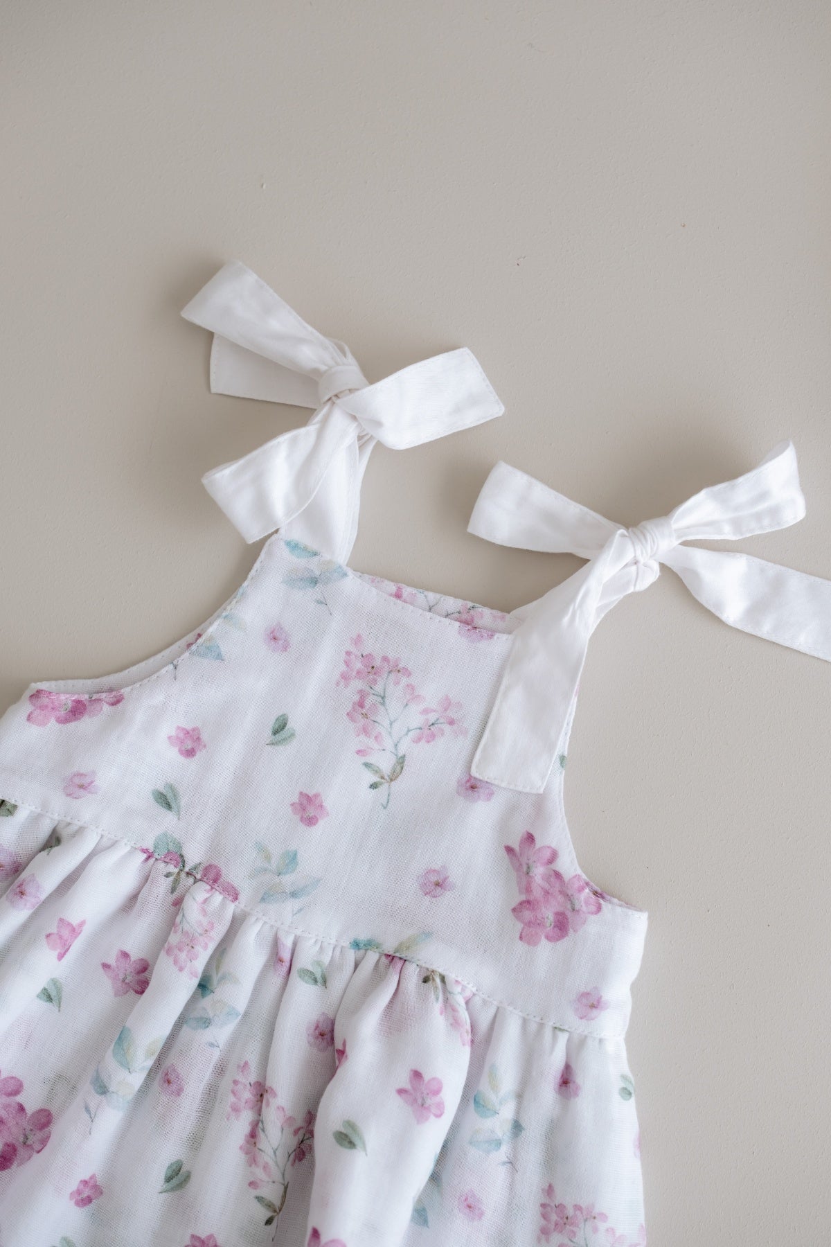 The Ivory Bloom Tie-Strap Dress