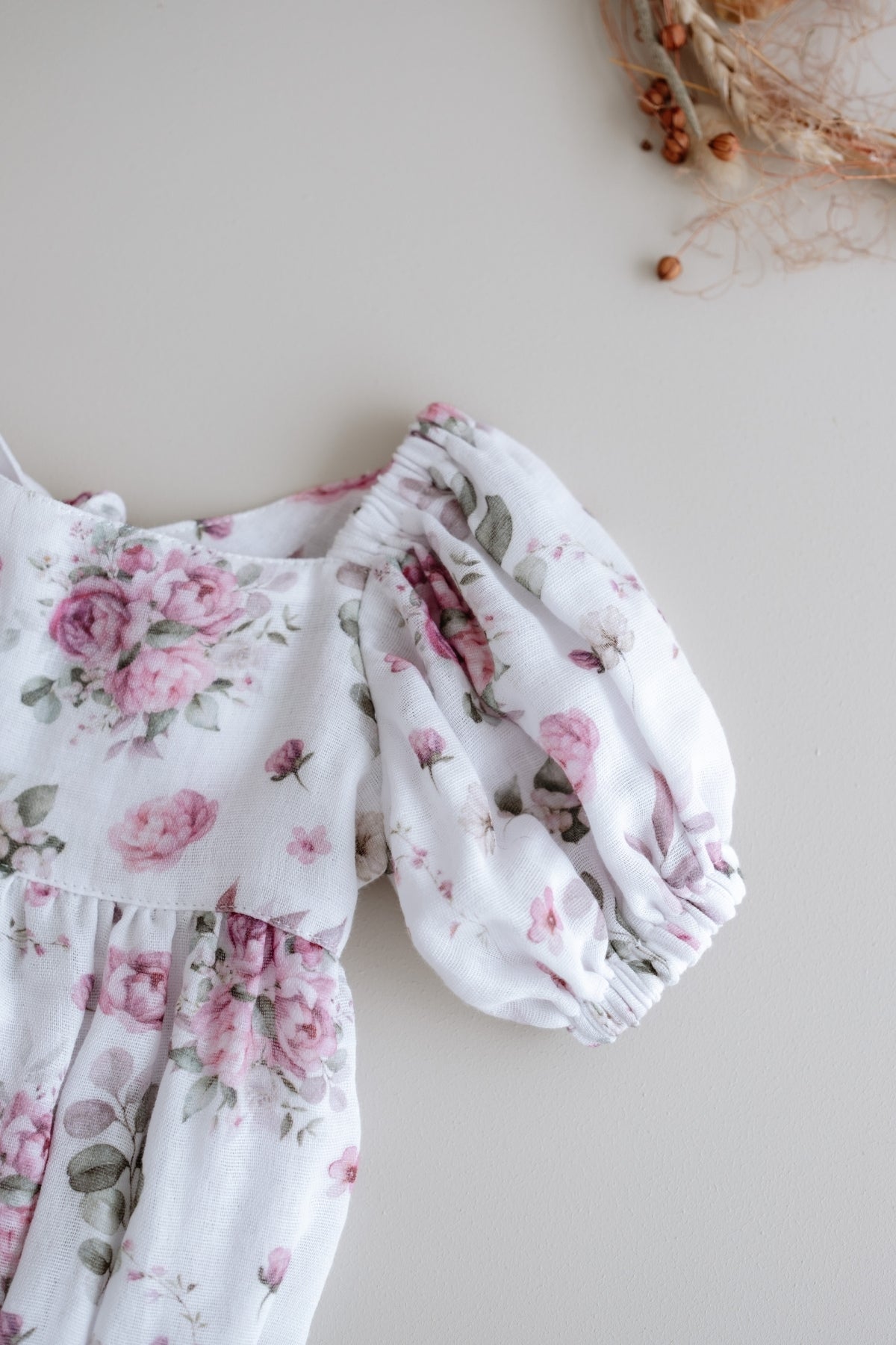 Wildflower Back-Bowed Baby Romper