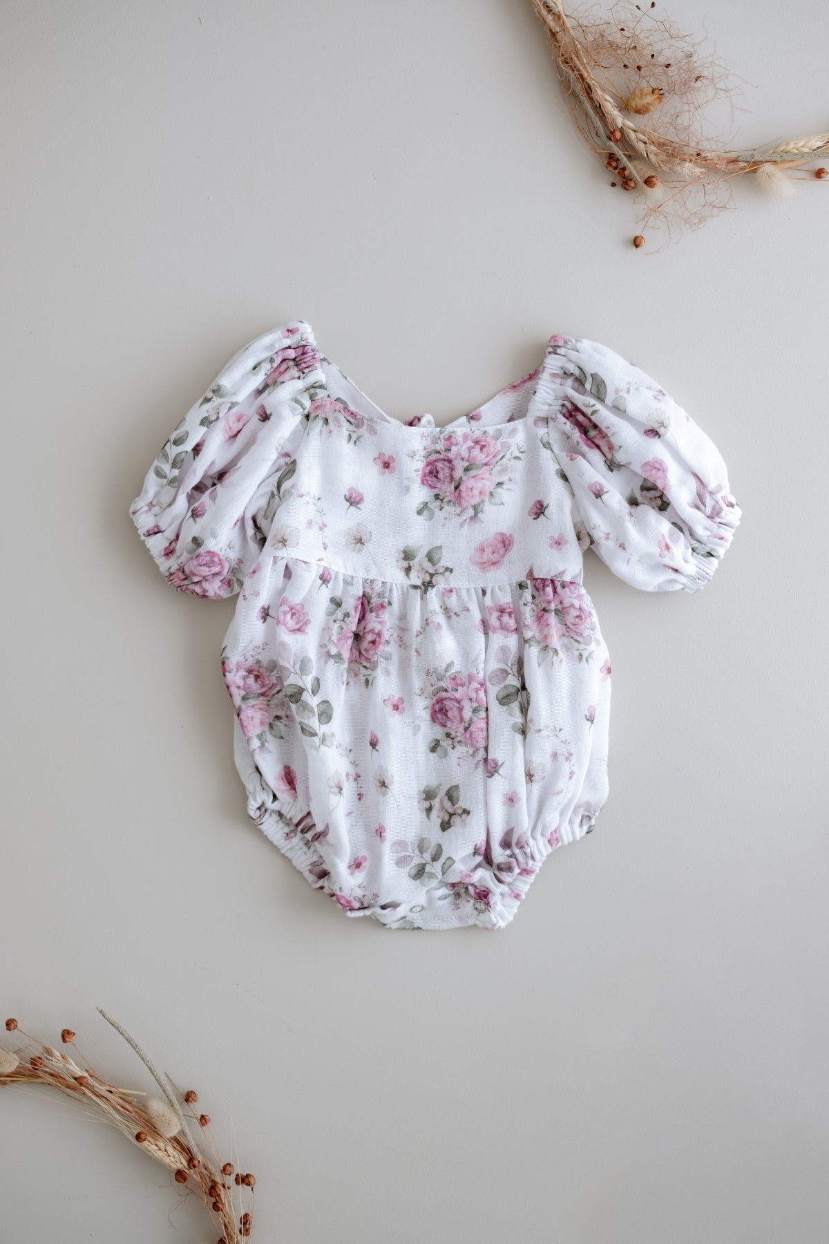 Wildflower Back-Bowed Baby Romper