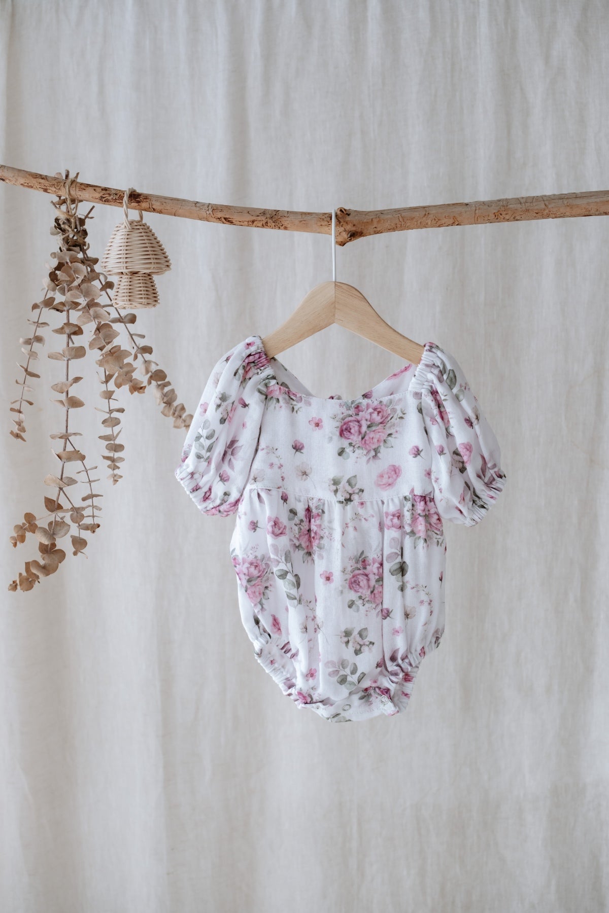 Wildflower Back-Bowed Baby Romper