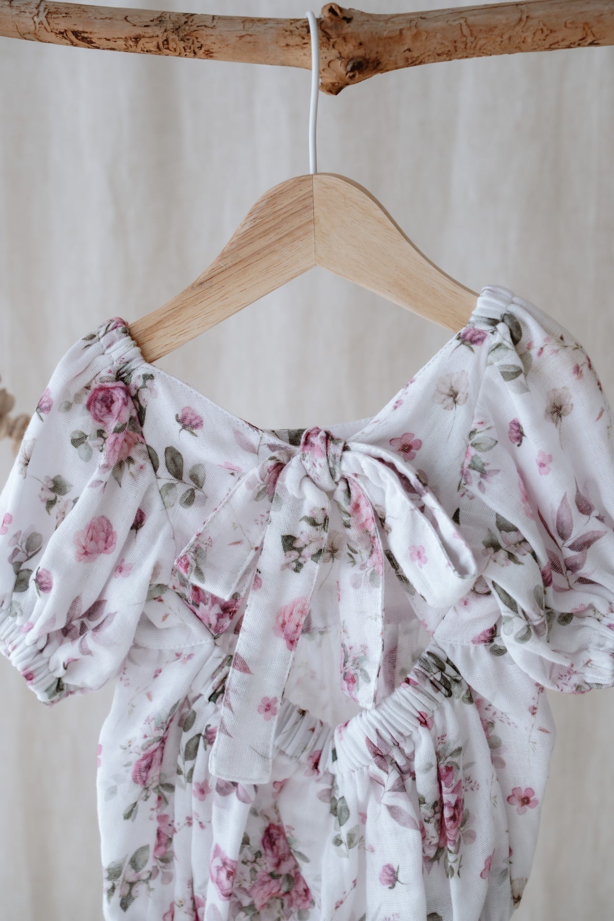 Wildflower Back-Bowed Baby Romper