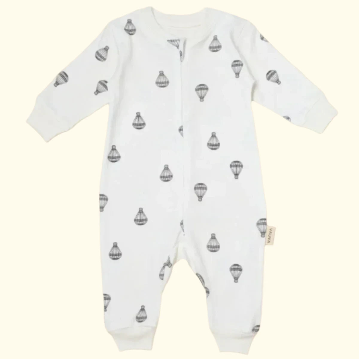 White Air Balloon Long Sleeve Baby Romper