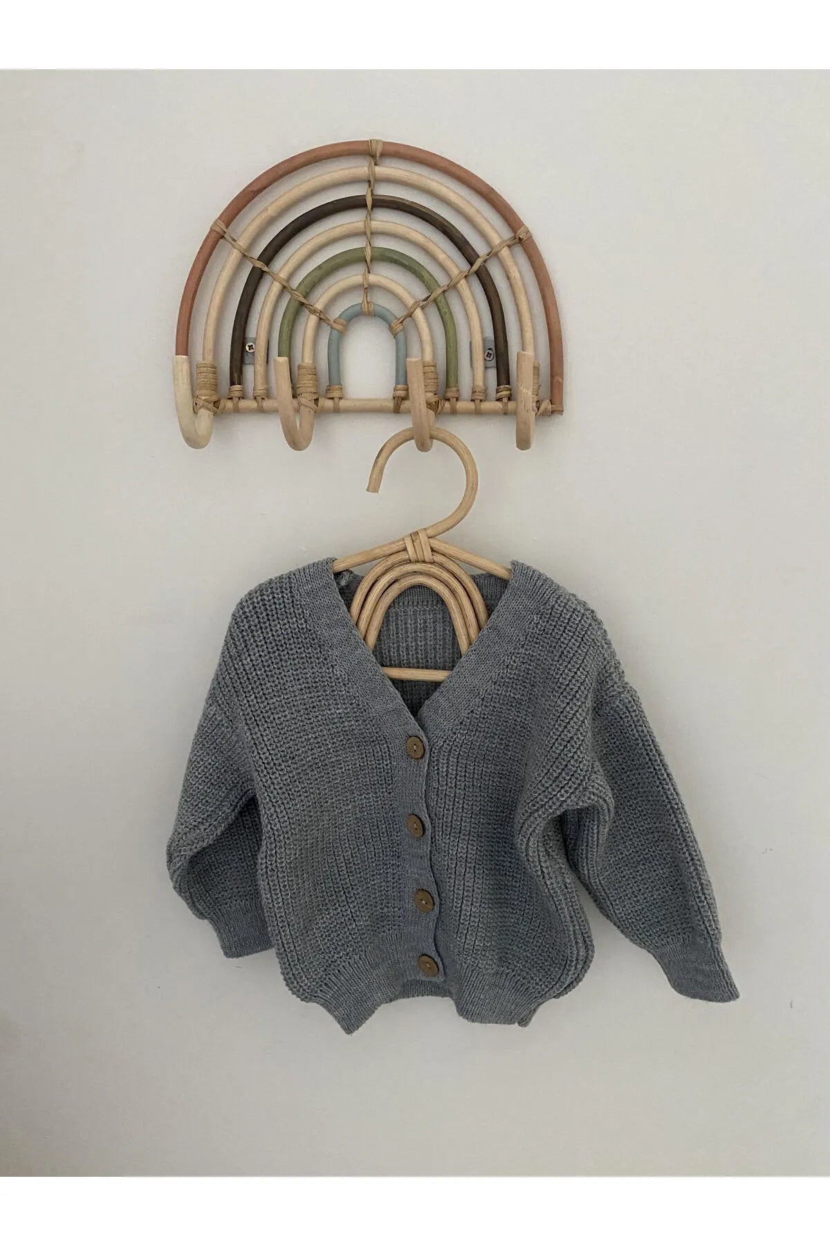 Neutral beige cardigan for babies, perfect for layering