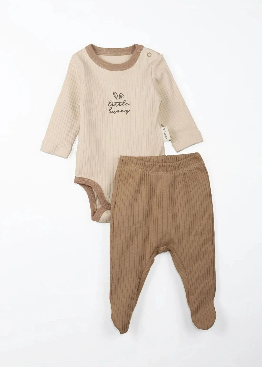 Complete your baby's wardrobe with this cute brown bunny-inspired set